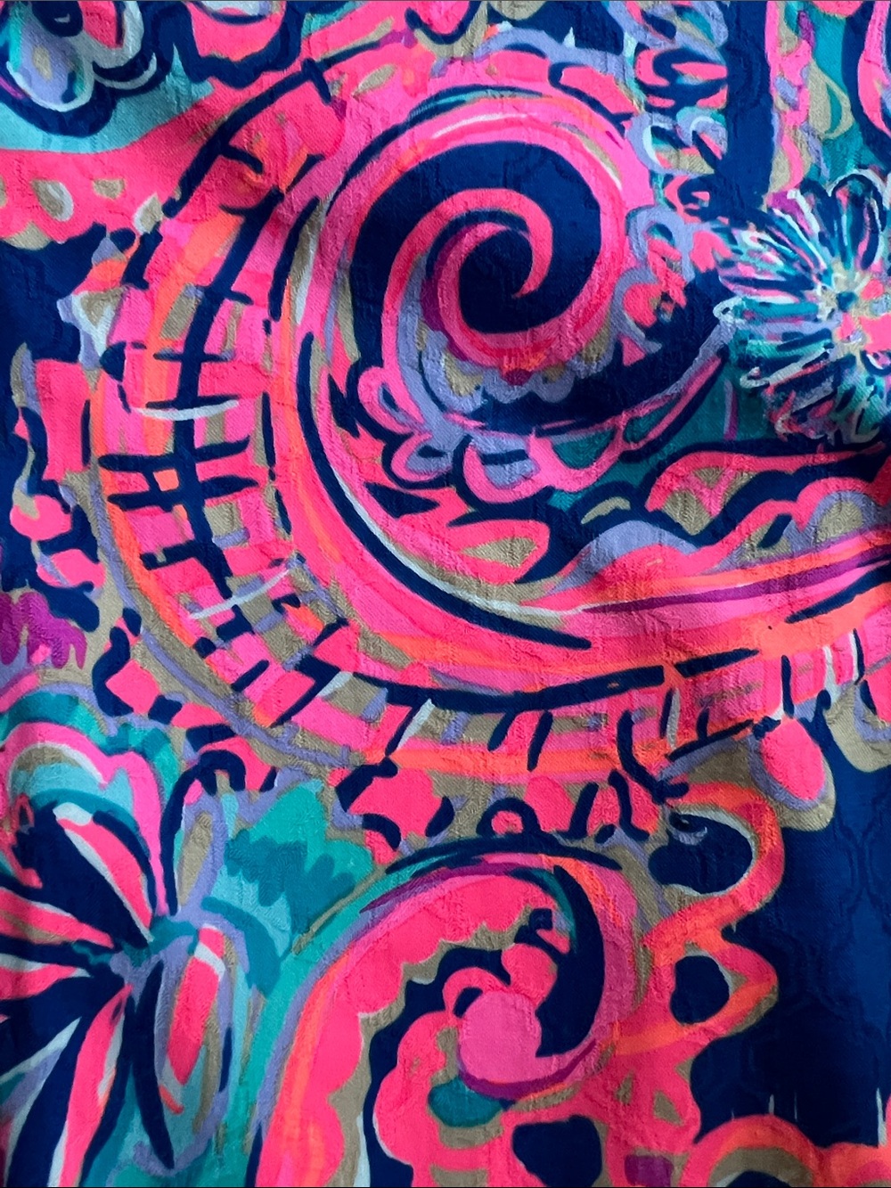 Lilly Pulitzer | Pink, Blue & Teal Paisley Straight-Leg Pants #12816 Size 0 - Picture 14 of 16